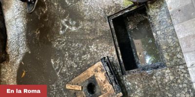Desazolve de registros en la roma